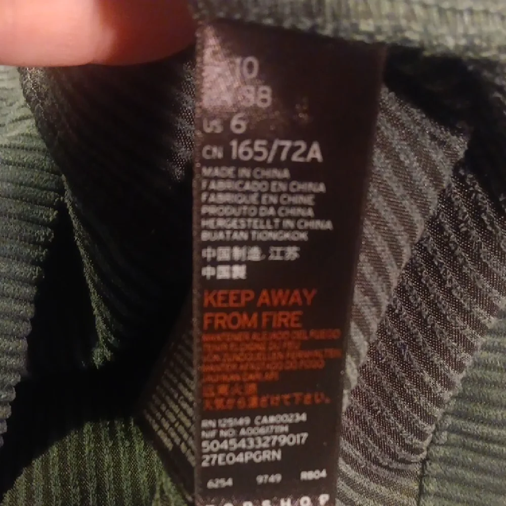 Topshop Dark Green Corduroy Button Front Mini Skirt